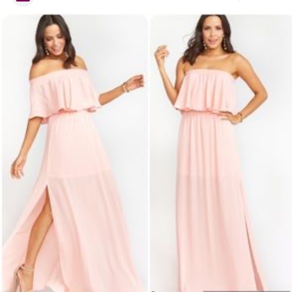 Show Me Your MuMu Strapless Pink Maxi Dress - Picture 1 of 5